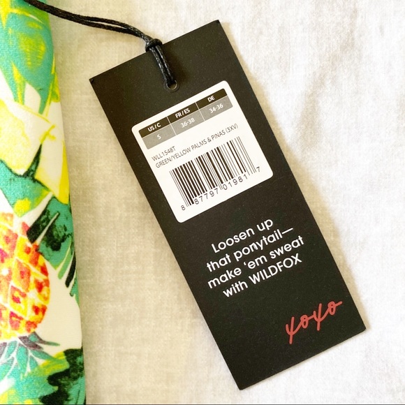 WILDFOX Sweat Green Yellow Palms & Pinas Leggings Small NEW NWT - Picture 6 of 9